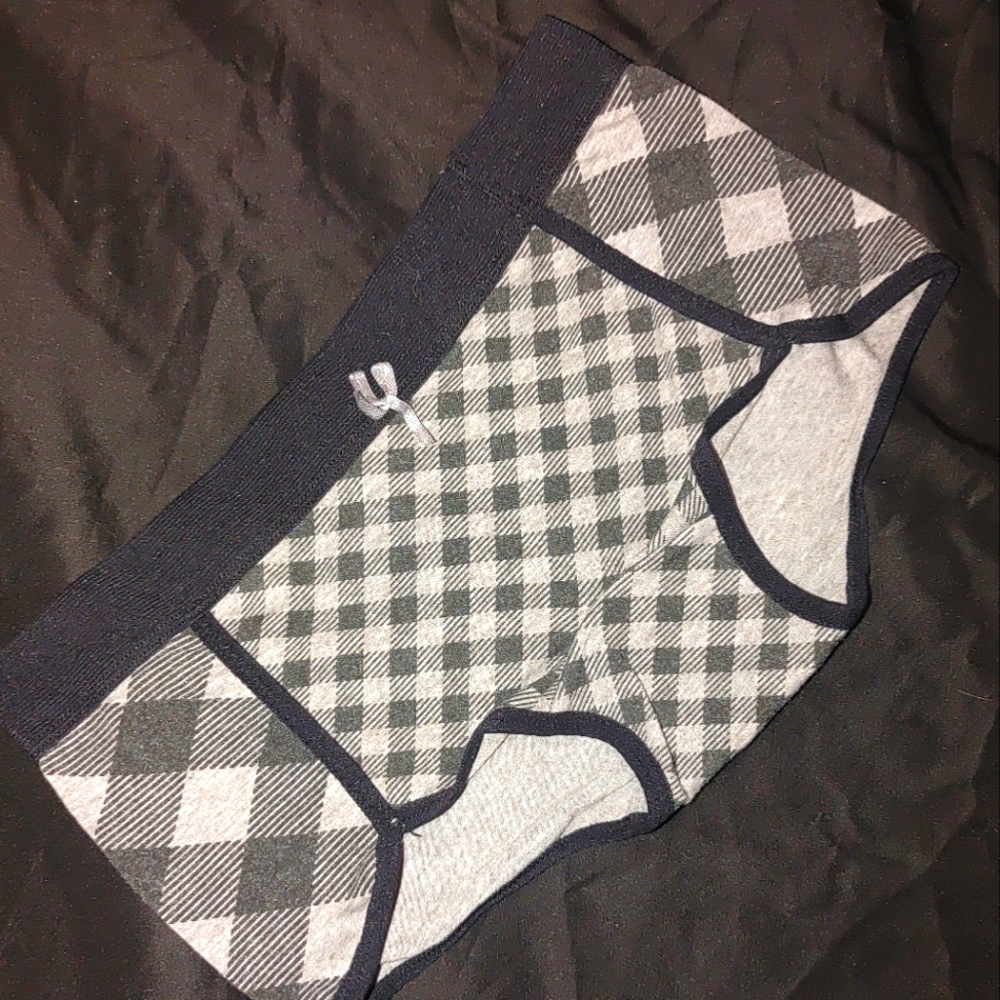 ʕ·ᴥ·ʔ Visian Cotton Checkered Gray Boy Shorts medium